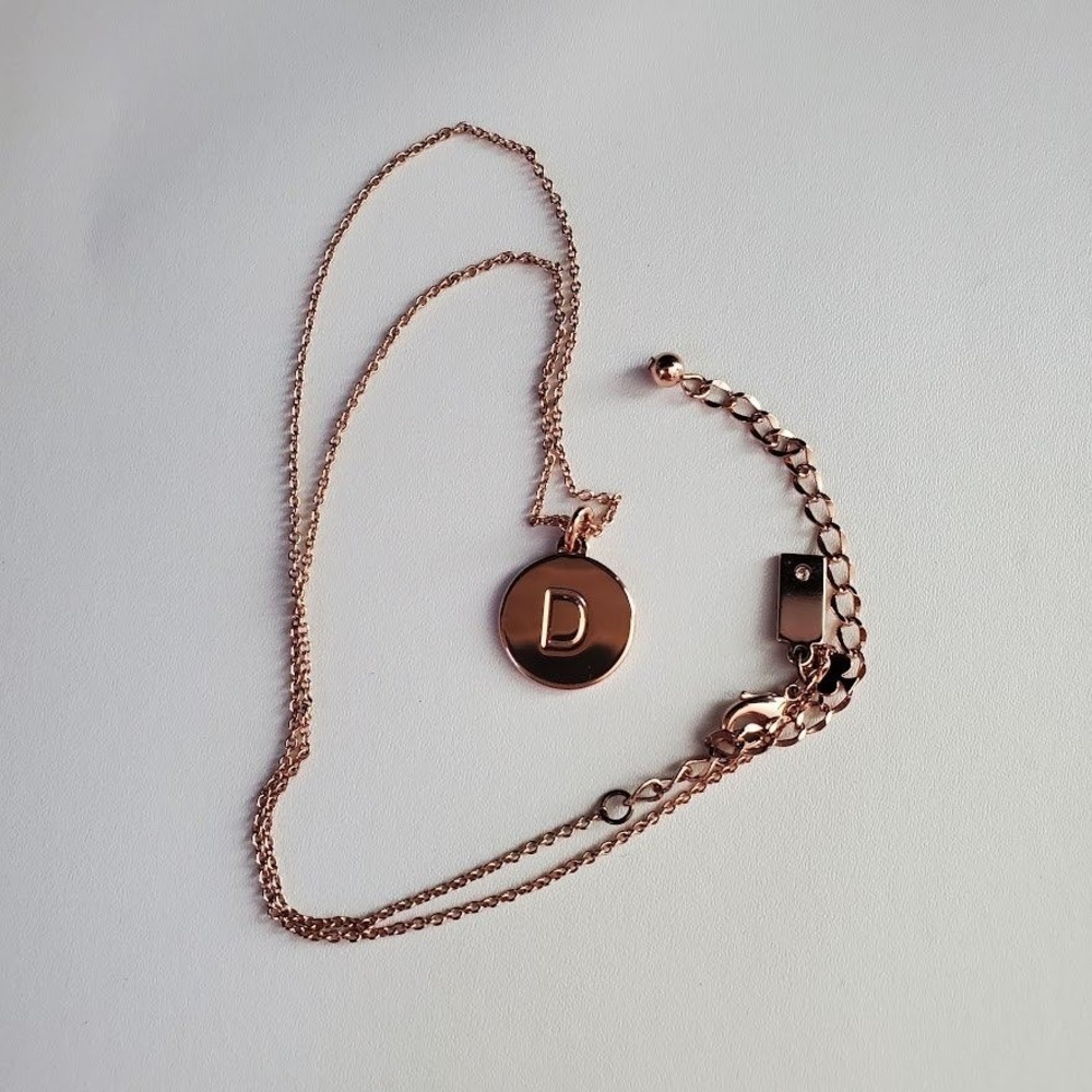 Kate Spade Rose Gold One In A Million Initial D Pendant Necklace Everyday Wear